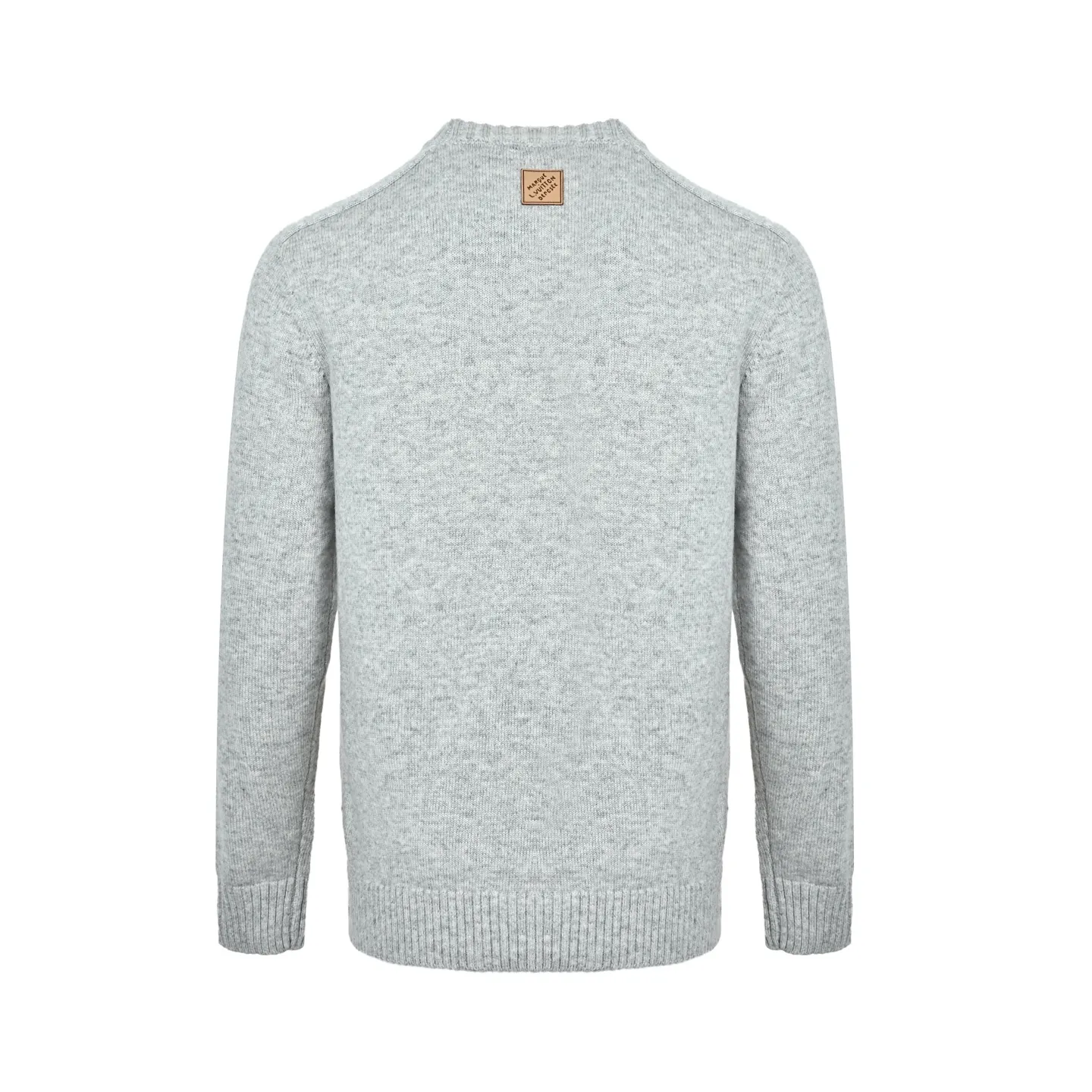Louis Vuitton/Louis Vuitton solid color back collar leather label knitted sweater
